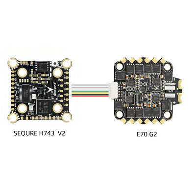 Sequre H743 V2 & E70 G2 4-8S Stack H743 V2 ICM42688P Flight Controller and 70A BL32 128K 4in1 ESC - 30x30mm