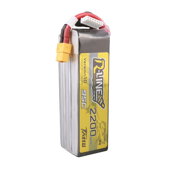Tattu 2200mah 6S 95C 22.2V R-Line Lipo Battery for 7" Quads - XT60