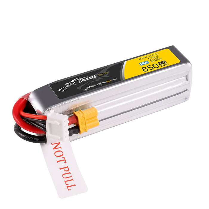 Tattu R-line 850mAh 3S 11.4V HV 95C Lipo Battery Long Pack - XT30