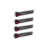 weBLEEDfpv 300mAh 1S 40C HV LiPo Whoop Battery 4 Pack - Choose Connector