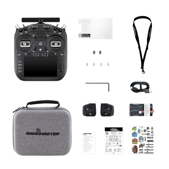 (PRE-ORDER) RadioMaster TX16S MK3 MAX ELRS Gemini 2.4GHz and Sub-G 900MHz 5-inch Touchscreen Display AG02 Gimbals Mode 2 Radio Controller - Choose Color