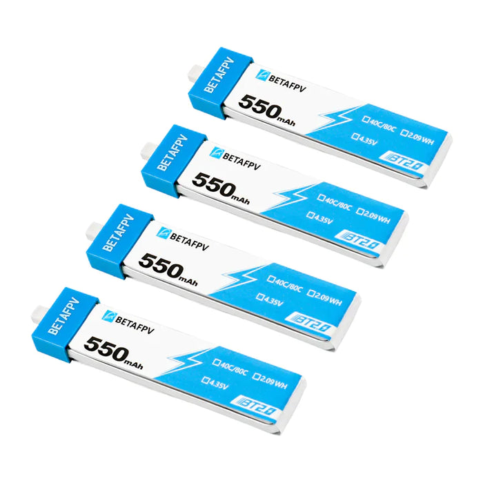 BETAFPV BT2.0 550mAh 1S 40C Battery (4PCS)