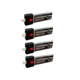 weBLEEDfpv 450mAh 1S 95C HV LiPo Whoop Battery 4 Pack - Choose Connector