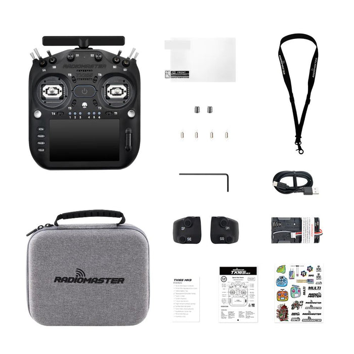 RadioMaster TX16S MK3 ELRS Gemini 2.4GHz and Sub-G 900MHz 5-inch Touchscreen Display V6.0 Hall Sensor Gimbals Mode 2 Radio Controller - Choose Color