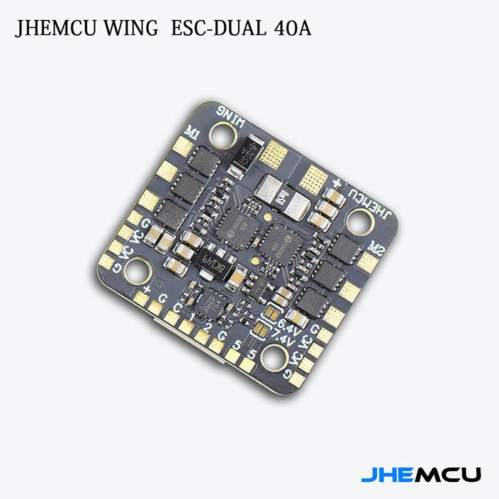 JHEMCU Brushless Wing Dual 40A 2in1 ESC - 20x20mm