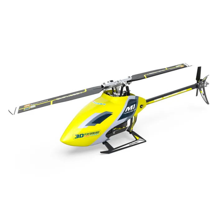 OMPHobby M1 EVO RTF 3D Flybarless Dual Brushless Motor Direct-Drive RC Helicopter - YELLOW