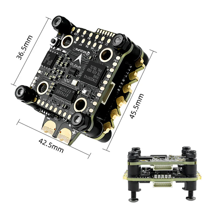 Sequre H743 V2 & E70 G2 4-8S Stack H743 V2 ICM42688P Flight Controller and 70A BL32 128K 4in1 ESC - 30x30mm