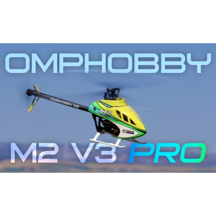 OMPHobby M2 V3 PRO BNF 3D Flybarless Dual Brushless Motor Direct-Drive RC Helicopter - Viper Yellow