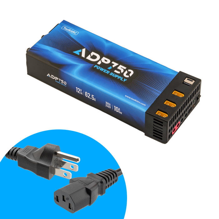 ToolkitRC ADP-750 750W 12V 6.25A Power Supply - XT60/Type C/USBA