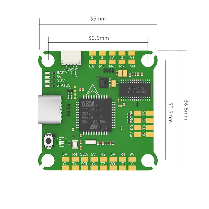 iFlight BLITZ F7 V1.2 Flight Controller F722 ICM42688 - 30x30mm