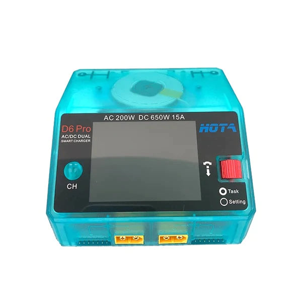 HOTA D6 PRO Dual Charger 1-6S AC200W/DC650W 15A w/ Wireless HOTA D6 PRO Dual Charger 1-6S AC200W/DC650W 15A w/ Wireless