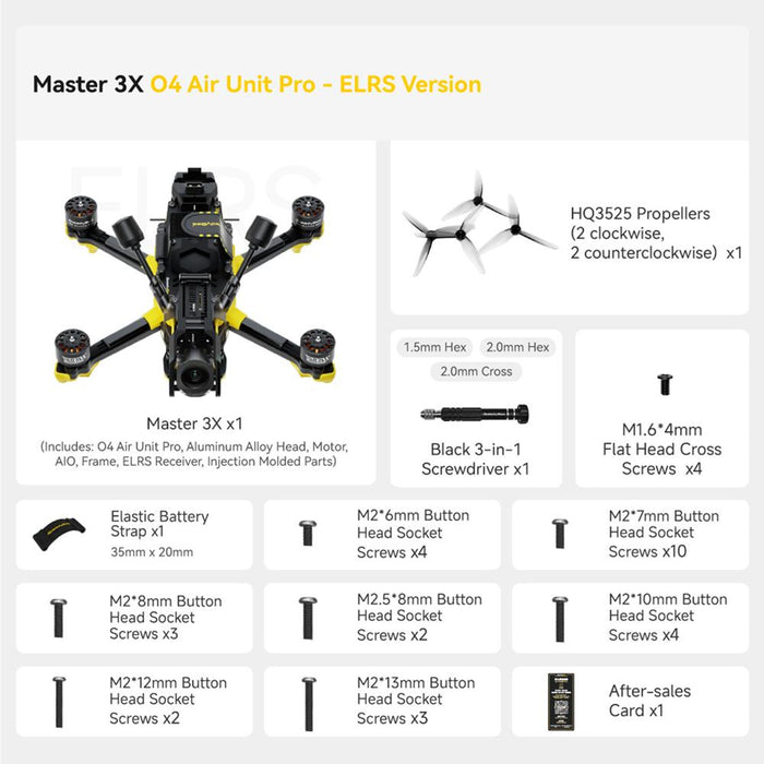 SpeedyBee Master 3X Modular BNF O4 Pro HD FPV Drone - Choose Receiver Type