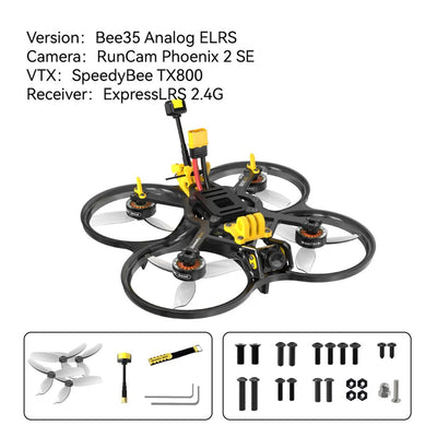 SpeedyBee Bee35 Analog 6S 3.5" CineWhoop Drone with TX800 VTX and RunCam Phonix SE Camera - Choose Receiver