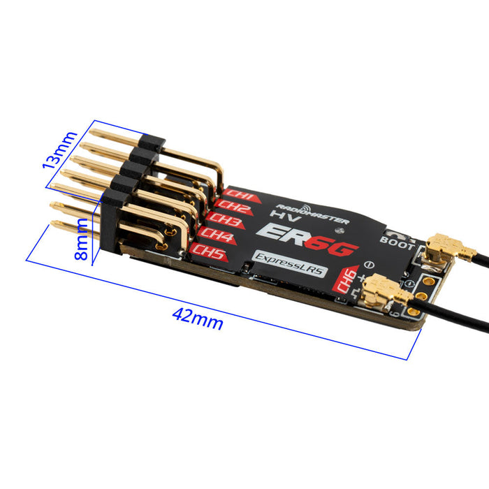 RadioMaster ER6G 2.4GHz ELRS PWM Receiver