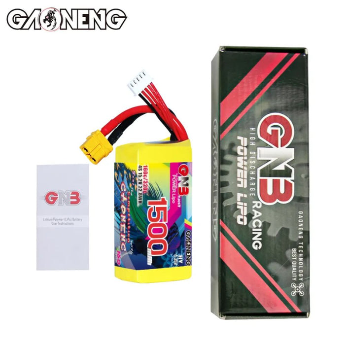 Gaoneng GNB 4S 15.2V 1500mAh 160C HV Long Range Lipo Battery - XT60