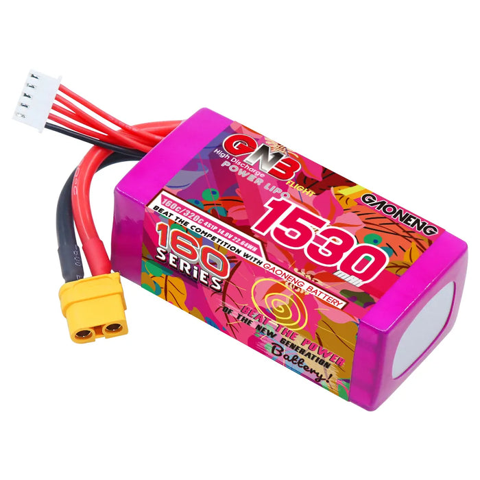 Gaoneng GNB 1530mAh 14.8V 4S 160C Lipo Battery - XT60