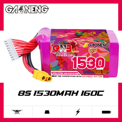 Gaoneng GNB 1530mAh 29.6V 8S 160C Lipo Battery - XT60