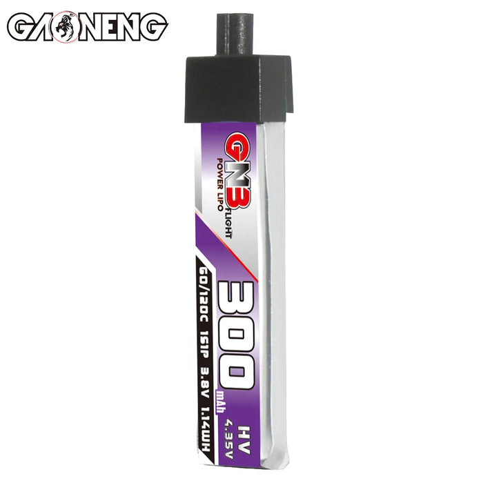 Gaoneng GNB 300mAh HV 3.8v 1S 60C HV Lipo Whoop Battery - A30 Connector