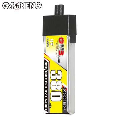 Gaoneng GNB 1S 380MAH 90C 3.8V HV Li-Po Battery for Whoop Micro - A30 Plastic Head