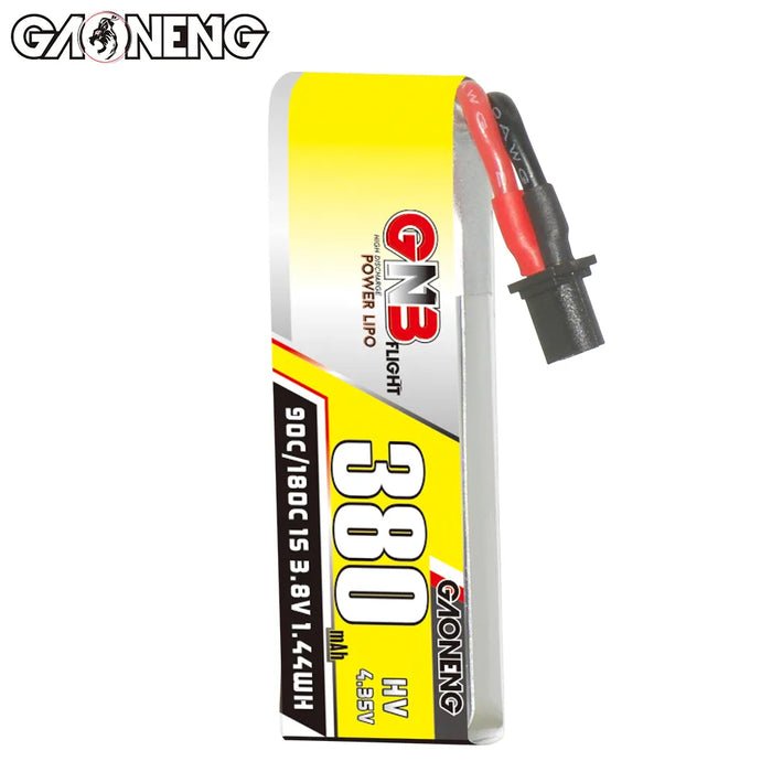 Gaoneng GNB 1S 380MAH 90C 3.8V HV Li-Po Battery for Whoop Micro - A30 Cabled