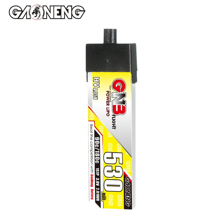 Gaoneng GNB 1S 530MAH 90C 3.8V HV Li-Po Battery for Whoop Micro - A30 Plastic Head