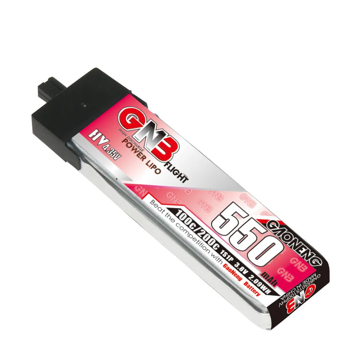 Gaoneng GNB 1S 550MAH 100C 3.8V HV Li-Po Battery for Whoop Micro - A30 Plastic Head