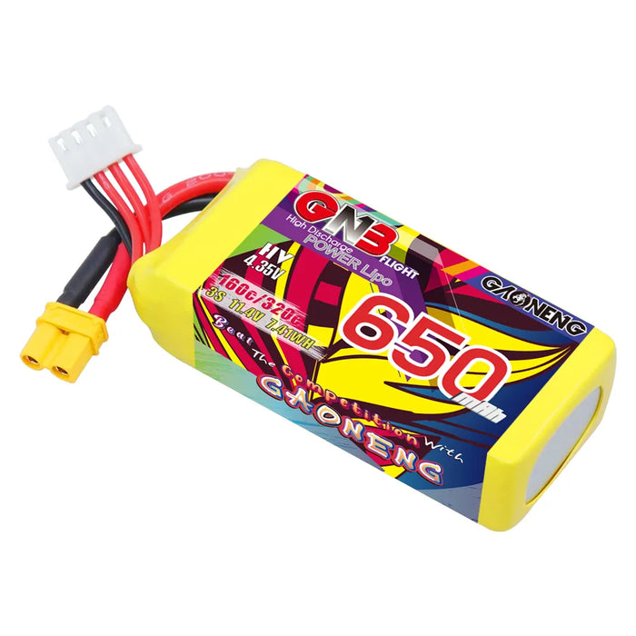 Gaoneng GNB 3S 11.4V 650mAh 160C HV Lipo Battery - XT30