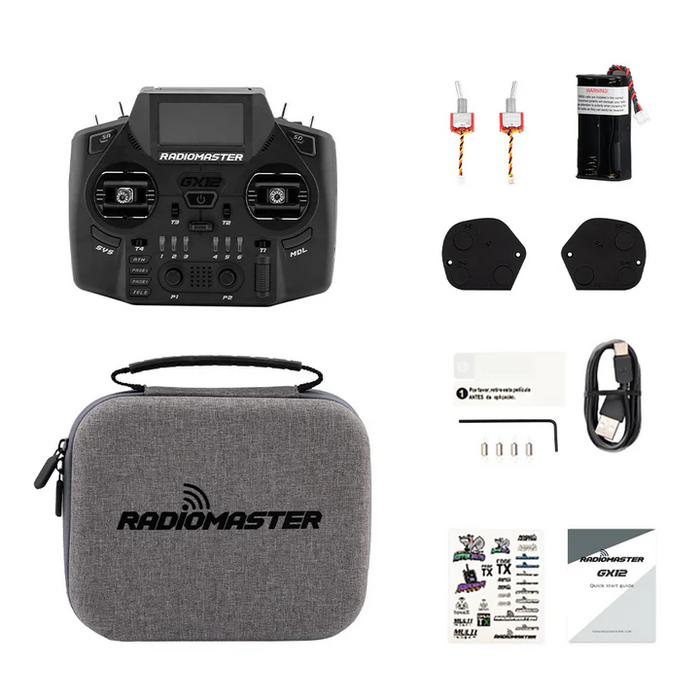 (Pre-Order) RadioMaster GX12 Dual-Band Gemini-X RC Radio Transmitter - ELRS