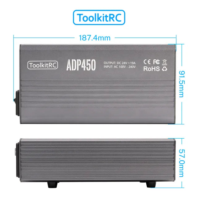 ToolkitRC ADP-450 450W 24V 19A Power Supply - XT60