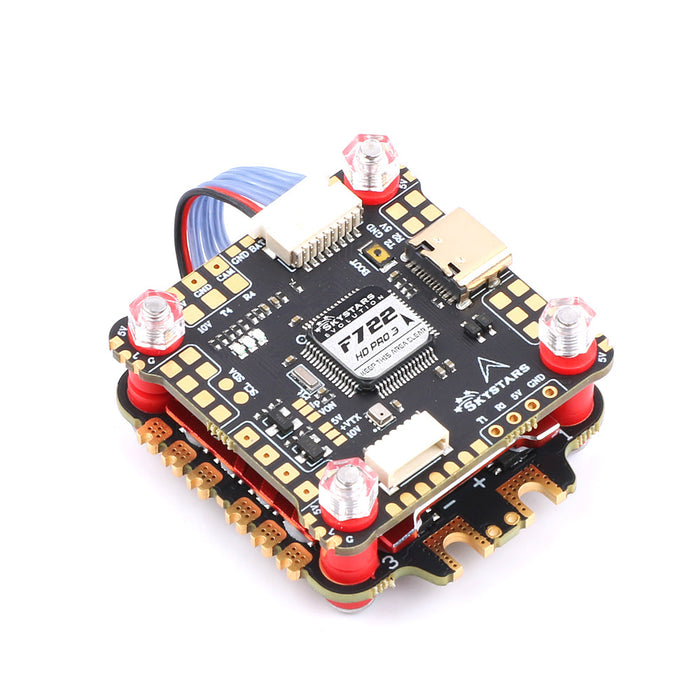 Skystars F7HD Pro3 Flight Controller and AM60A AM-32 32bit 4-in-1 ESC Fly Tower Stack - 30x30mm