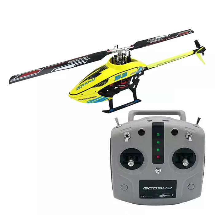 Goosky S2 RTF Version (Mode 2) 3D Flybarless Dual Brushless Motor Direct-Drive RC Helicopter - YELLOW