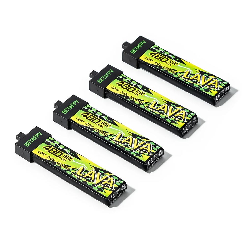 BETAFPV LAVA II 1S 480mAh 4.35v HV 95C BT2.0 Battery (4PCS) — Pyrodrone