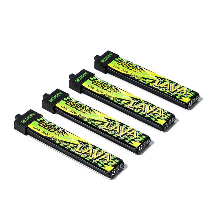 BETAFPV LAVA II 1S 680mAh 4.35v HV 95C BT2.0 Battery (4PCS)