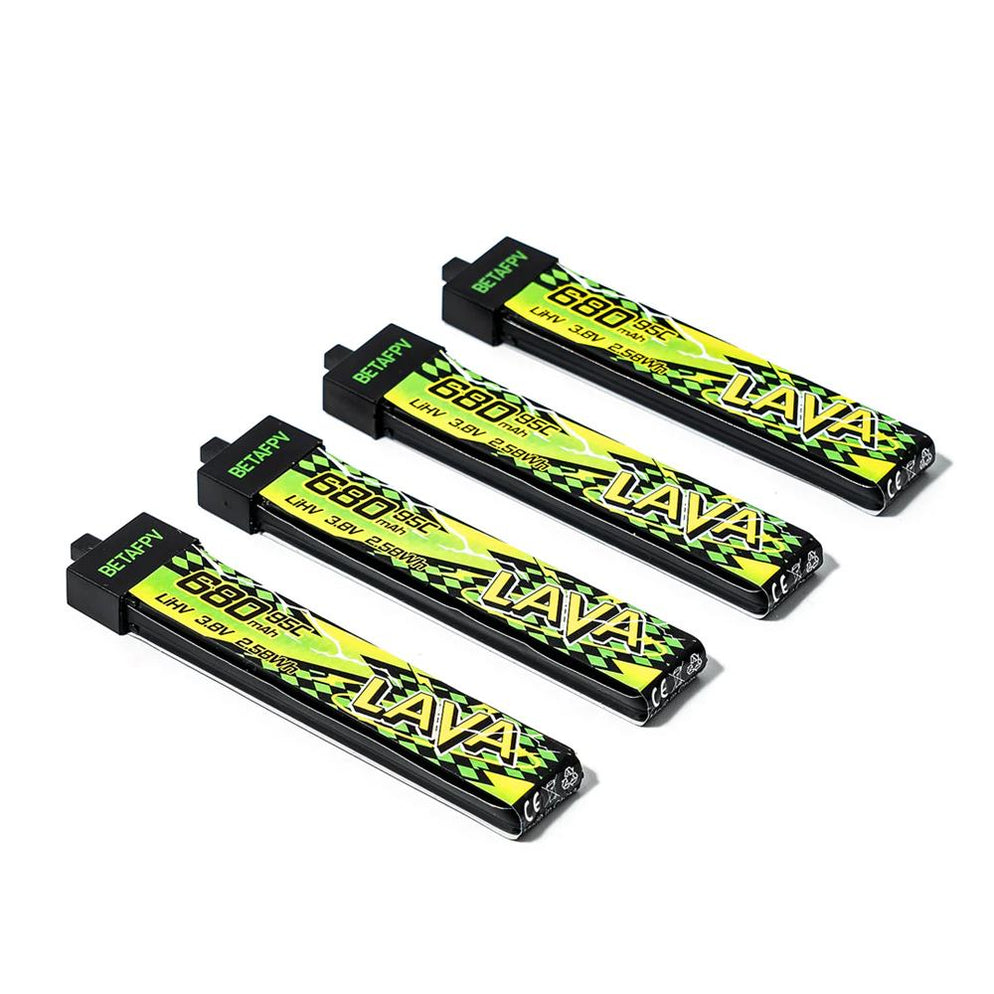 Bitvae R2 Battry BETAFPV LAVA II 1S 680mAh 4.35v HV 95C BT2.0 Battery (4PCS) — Pyrodrone