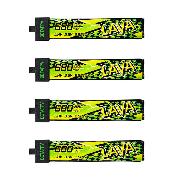 BETAFPV LAVA II 1S 680mAh 4.35v HV 95C BT2.0 Battery (4PCS)