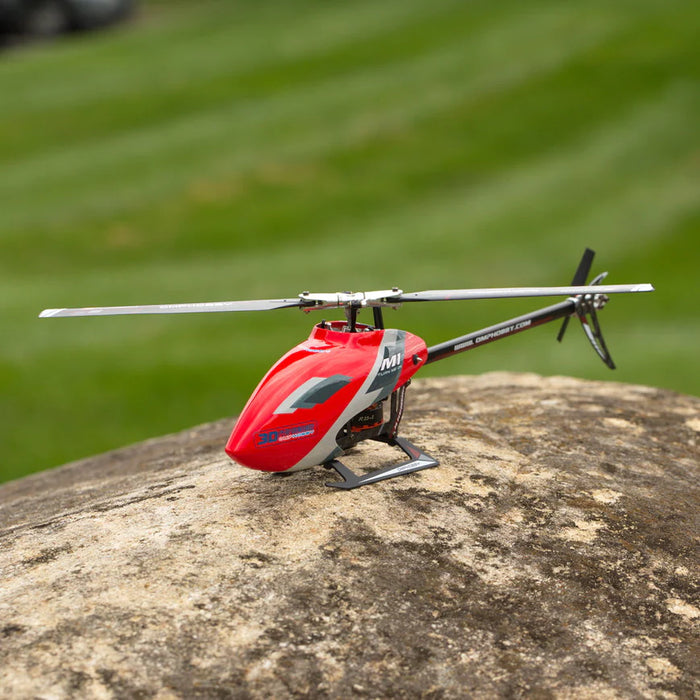 OMPHobby M1 EVO BNF (OMP Protocol) 3D Flybarless Dual Brushless Motor Direct-Drive RC Helicopter - RED