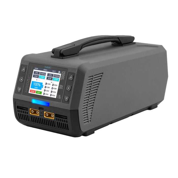 ToolkitRC M8DAC 1-8S Dual Drone Charger 1200W 30A×2 50A SYNC Charger - XT90