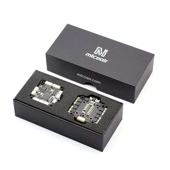 MicoAir 405v2 Stack with F405 BMI088 Flight Controller and 2-6S 50A Bluejay 4in1 ESC - 30x30mm