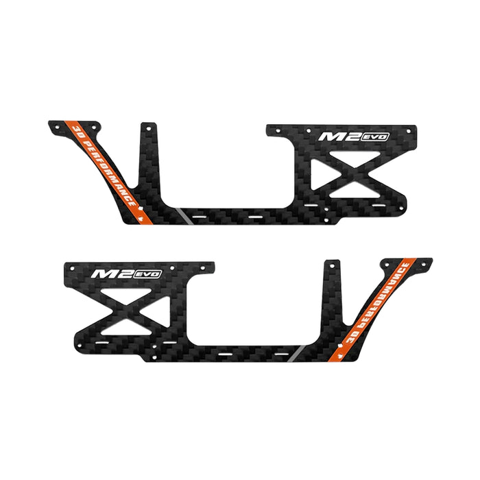 OMPHobby M2 EVO 3D Helicopter Fuselage Carbon Panel Set (2pcs) - ORANGE