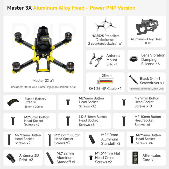 SpeedyBee Master 3X Modular BNF HD FPV Drone (Aluminum Head) - Choose Receiver Type