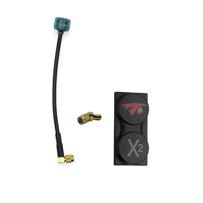 TrueRC CORE 5.8GHz 90°-SMA 155mm + X2-Air MK II SMA Combo FPV Antenna - LHCP