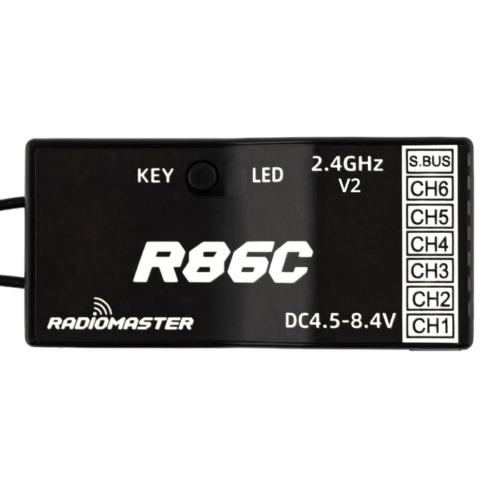 Radiomaster R86C V2 6CH Frsky D8/D16 and Futaba SFHSS Compatible PWM Receiver w/Sbus