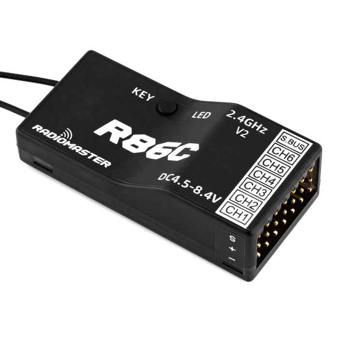 Radiomaster R86C V2 6CH Frsky D8/D16 and Futaba SFHSS Compatible PWM Receiver w/Sbus