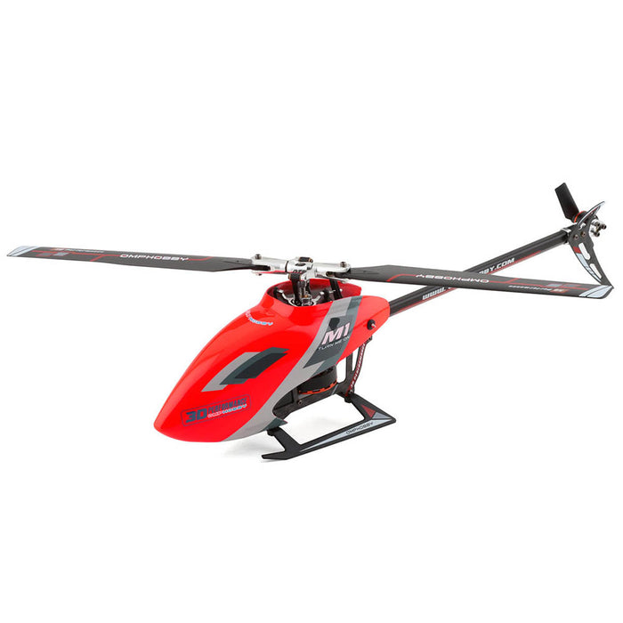 OMPHobby M1 EVO BNF (OMP Protocol) 3D Flybarless Dual Brushless Motor Direct-Drive RC Helicopter - RED