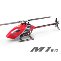 OMPHobby M1 EVO BNF (OMP Protocol) 3D Flybarless Dual Brushless Motor Direct-Drive RC Helicopter - RED