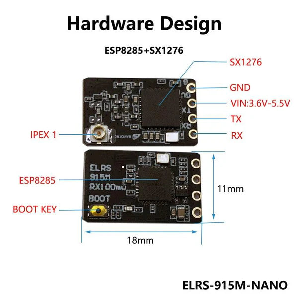 BayckRC ELRS 915MHz Nano Receiver - T Antenna