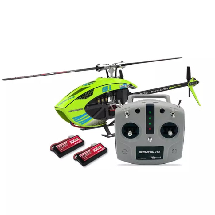 Goosky S1 RTF Version (Mode 2) 3D Flybarless Dual Brushless Motor Direct-Drive RC Helicopter - GREEN