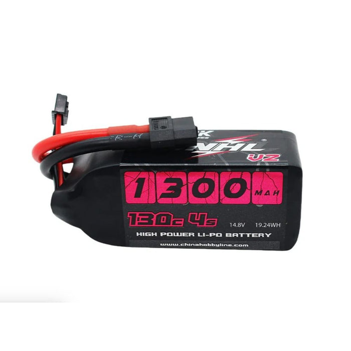 3 PACK - CNHL Black Series V2.0 1300mAh 14.8V 4S 130C Lipo Battery - XT60