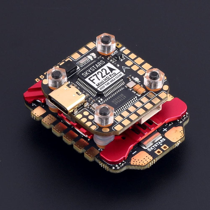 Skystars FlyStack F7 Mini HDPro Flight Controller + KM55 55A AM32 32Bit 3-6S 4-in-1 ESC - 20x20mm