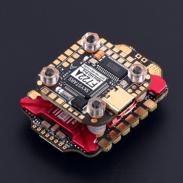 Skystars FlyStack F7 Mini HDPro Flight Controller + KM55 55A AM32 32Bit 3-6S 4-in-1 ESC - 20x20mm